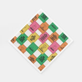 Erdnüsse | Fun Colorblock Muster Serviette (Ecke)