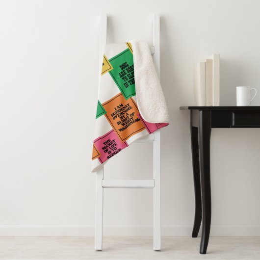 Erdnüsse | Fun Colorblock Muster Sherpadecke (Beispiel)