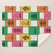 Erdnüsse | Fun Colorblock Muster Sherpadecke (Vorderseite (Horizontal))