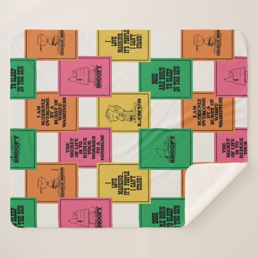 Erdnüsse | Fun Colorblock Muster Sherpadecke (Vorderseite (Horizontal))