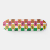 Erdnüsse | Fun Colorblock Muster Skateboard (Horizontal)