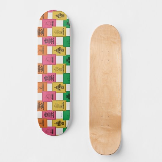 Erdnüsse | Fun Colorblock Muster Skateboard (Vorderseite)
