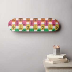 Erdnüsse   Fun Colorblock Muster Skateboard