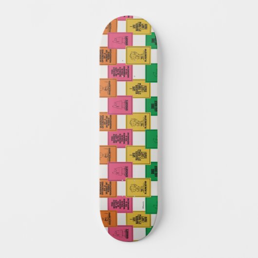Erdnüsse | Fun Colorblock Muster Skateboard (Vorderseite)