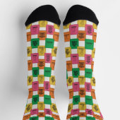 Erdnüsse | Fun Colorblock Muster Socken (Oben)