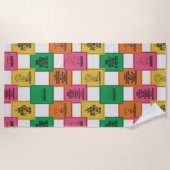 Erdnüsse | Fun Colorblock Muster Strandtuch (Vorderseite)