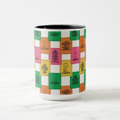 Erdnüsse | Fun Colorblock Muster Tasse (Zentrum)
