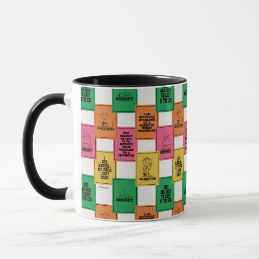 Erdnüsse | Fun Colorblock Muster Tasse (Links)