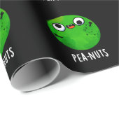 Erdnüsse Funny Crazy Pea Pun Dark BG Geschenkpapier (Rolleneckpunkt)