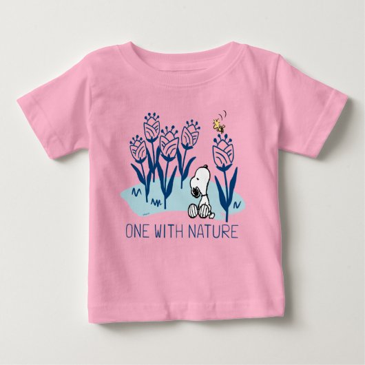 Erdnüsse | Garten mit Snoopie und Holzblumen Baby T-shirt (Vorderseite)