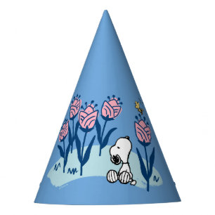 Erdnüsse Garten mit Snoopie und Holzblumen Partyhütchen
