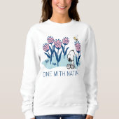 Erdnüsse | Garten mit Snoopie und Holzblumen Sweatshirt (Vorderseite)