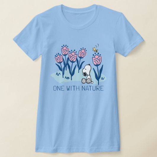 Erdnüsse | Garten mit Snoopie und Holzblumen T-Shirt (Ablage )
