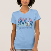 Erdnüsse | Garten mit Snoopie und Holzblumen T-Shirt (Vorderseite)