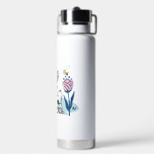 Erdnüsse | Garten mit Snoopie und Holzblumen Trinkflasche (Hinten)