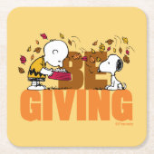 Erdnüsse | Geben Rechteckiger Pappuntersetzer (Vorderseite)