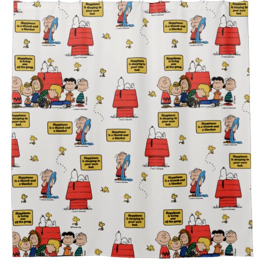 Erdnüsse | Glück ist... Duschvorhang (Vorderseite)