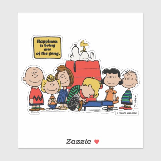 Erdnüsse | Glück ist eins der Gang Aufkleber (Blatt)