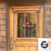 Erdnüsse | Glück ist eins der Gang Fensteraufkleber (Haustür)