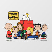 Erdnüsse | Glück ist eins der Gang Fensteraufkleber (Blatt)