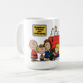 Erdnüsse | Glück ist eins der Gang Kaffeetasse (Vorderseite Links)