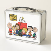 Erdnüsse | Glück ist eins der Gang Metall Brotdose (Rückseite)