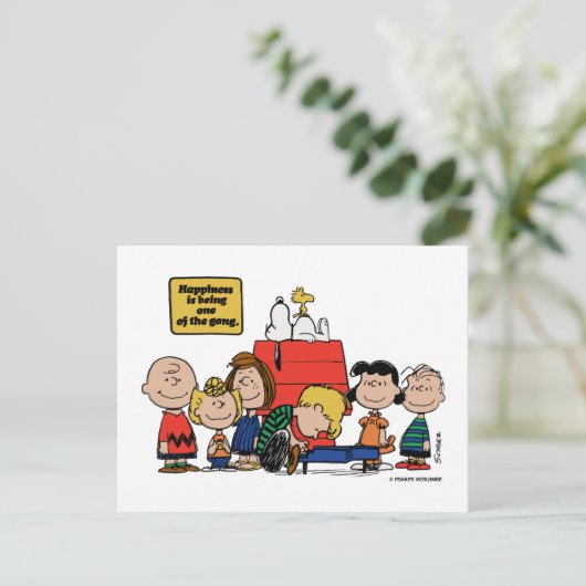 Erdnüsse | Glück ist eins der Gang Postkarte (Stehend Vorderseite)