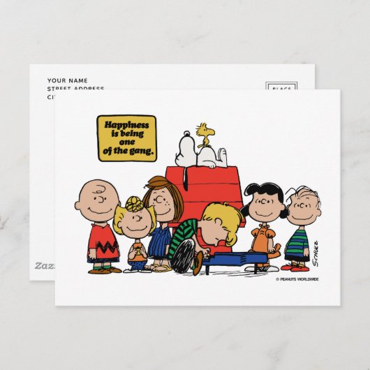 Erdnüsse | Glück ist eins der Gang Postkarte (Vorne/Hinten)