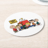 Erdnüsse | Glück ist eins der Gang Runder Pappuntersetzer (Angewinkelt)