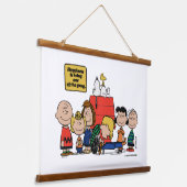 Erdnüsse | Glück ist eins der Gang Wandteppich Mit Holzrahmen (Gewinkelt)