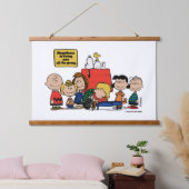 Erdnüsse | Glück ist eins der Gang Wandteppich Mit Holzrahmen (Schlafzimmer)