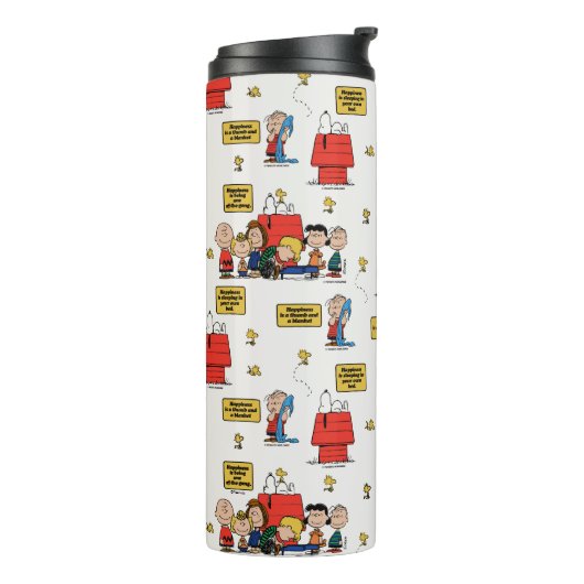 Erdnüsse | Glück ist... Thermosbecher (Nach links gedreht)