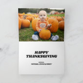 Erdnüsse | Glückliche ErntedankPilger Feiertagskarte (Innenseite)