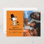 Erdnüsse | Glückliche ErntedankPilger Feiertagspostkarte (Vorne/Hinten)