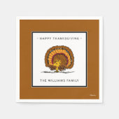 Erdnüsse | Glücklicher Thanksgiving Woodstock Türk Serviette (Vorderseite)