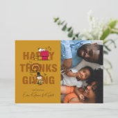 Erdnüsse | Glückliches Erntedankfest Feiertagskarte (Stehend Vorderseite)