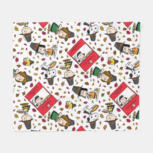 Erdnüsse | Glückliches Erntedankmuster Fleecedecke (Vorderseite (Horizontal))