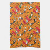 Erdnüsse | Glückliches Erntedankmuster Geschirrtuch (Vertikal)
