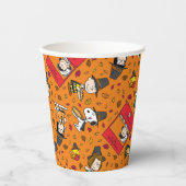 Erdnüsse | Glückliches Erntedankmuster Pappbecher (Vorderseite)