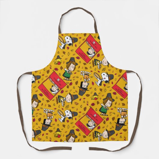 Erdnüsse | Glückliches Erntedankmuster Schürze (Vorderseite)