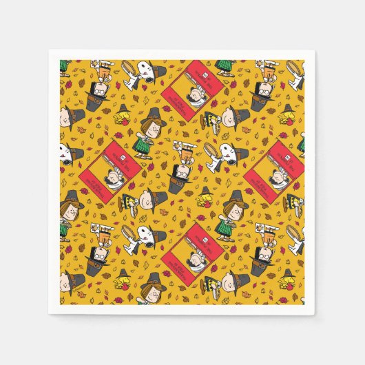 Erdnüsse | Glückliches Erntedankmuster Serviette (Vorderseite)