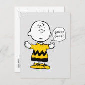Erdnüsse | Good GTrauer Charlie Brown Postkarte (Vorne/Hinten)