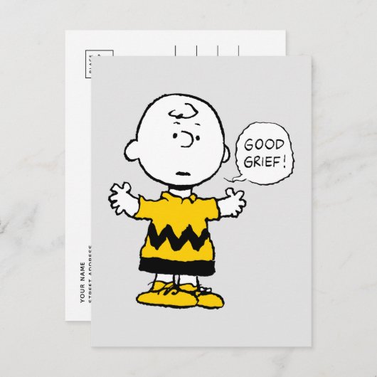 Erdnüsse | Good GTrauer Charlie Brown Postkarte (Vorne/Hinten)