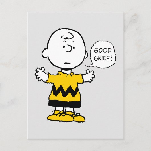 Erdnüsse | Good GTrauer Charlie Brown Postkarte (Vorderseite)