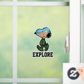 Erdnüsse | Große Snoopie im Freien Fensteraufkleber (Zuhause)