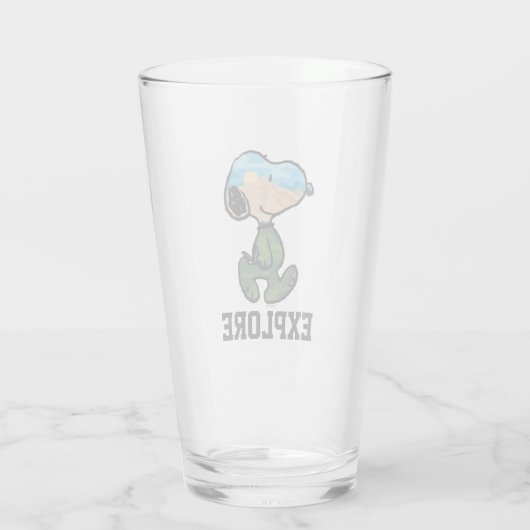 Erdnüsse | Große Snoopie im Freien Glas (Rückseite)