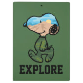 Erdnüsse | Große Snoopie im Freien Klemmbrett (Rückseite)