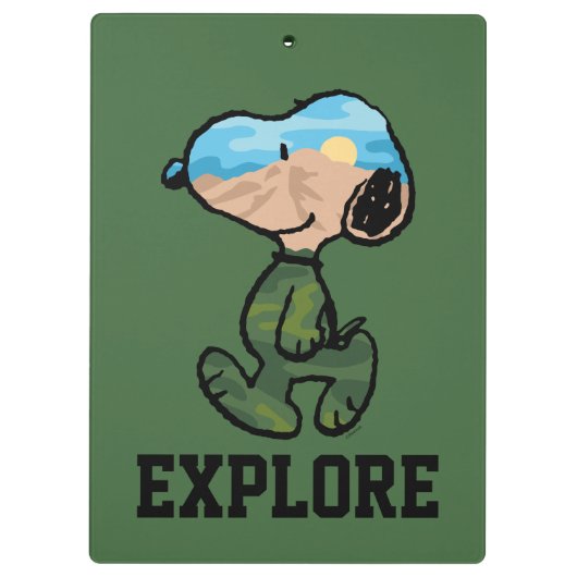 Erdnüsse | Große Snoopie im Freien Klemmbrett (Rückseite)