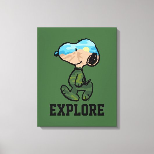 Erdnüsse | Große Snoopie im Freien Leinwanddruck (Vorderseite)