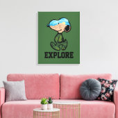 Erdnüsse | Große Snoopie im Freien Leinwanddruck (Insitu (Wohnzimmer))